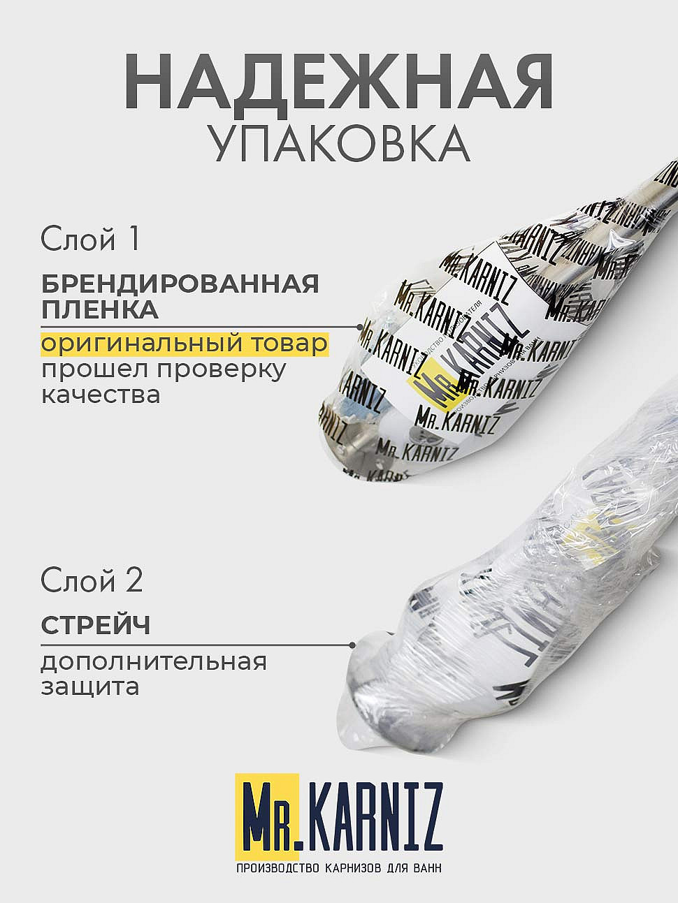 Карниз для душа Угловой Полукруглый 90х90 Усиленный 20 мм фото 8