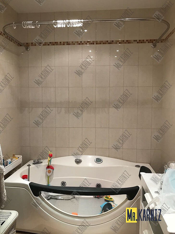 Карниз для ванны Balteco Gamma П-образный 160х71 Усиленный 20 мм MrKARNIZ фото 6