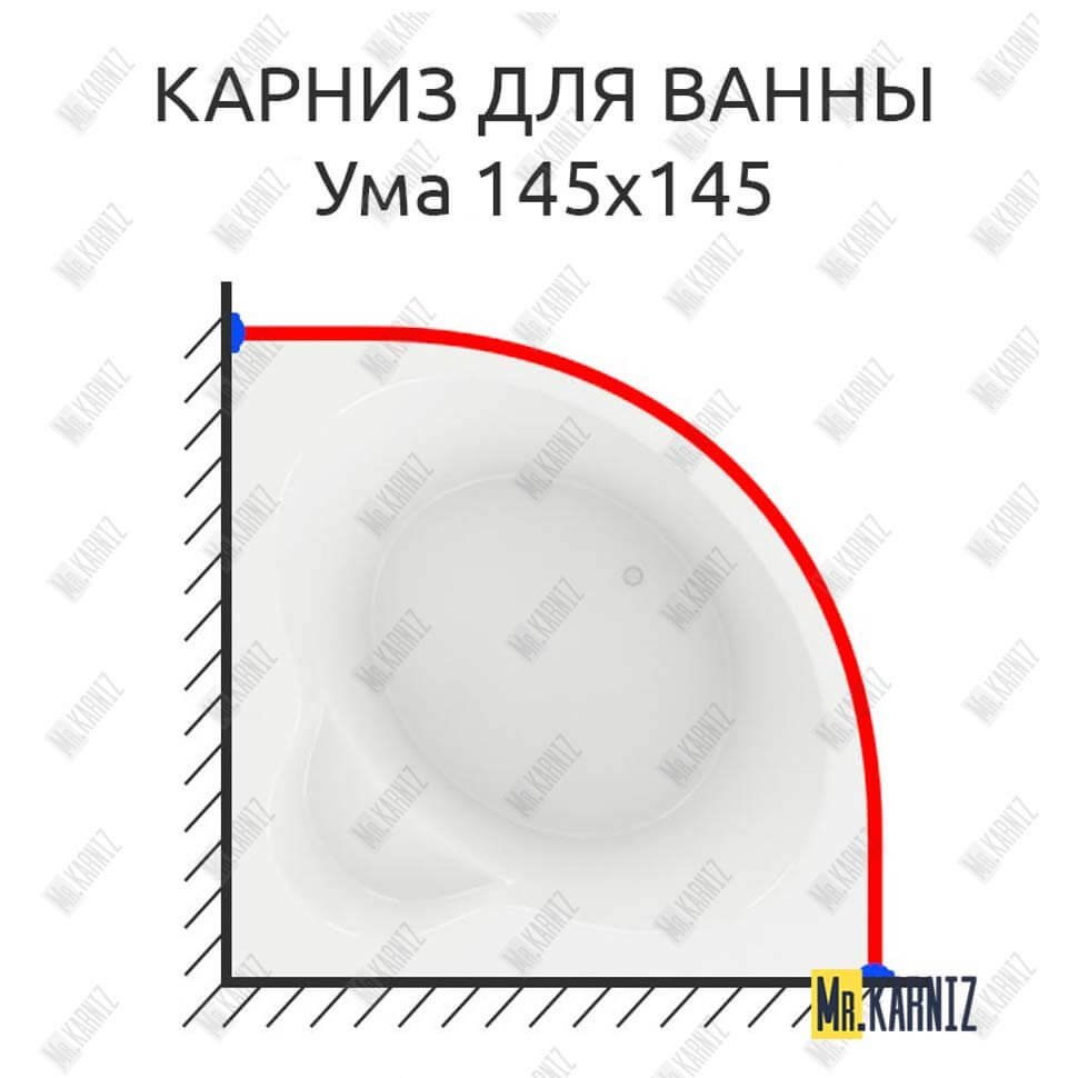 Карниз для ванны Aquatek Ума 145х145 Усиленный 20 мм MrKARNIZ Карниз для ванны Aquatek Ума 145х145 Усиленный 20 мм MrKARNIZ