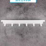 Полка для ванной комнаты с крючками навесная прямая белая 6 крючков 50x12x6 фото 3
