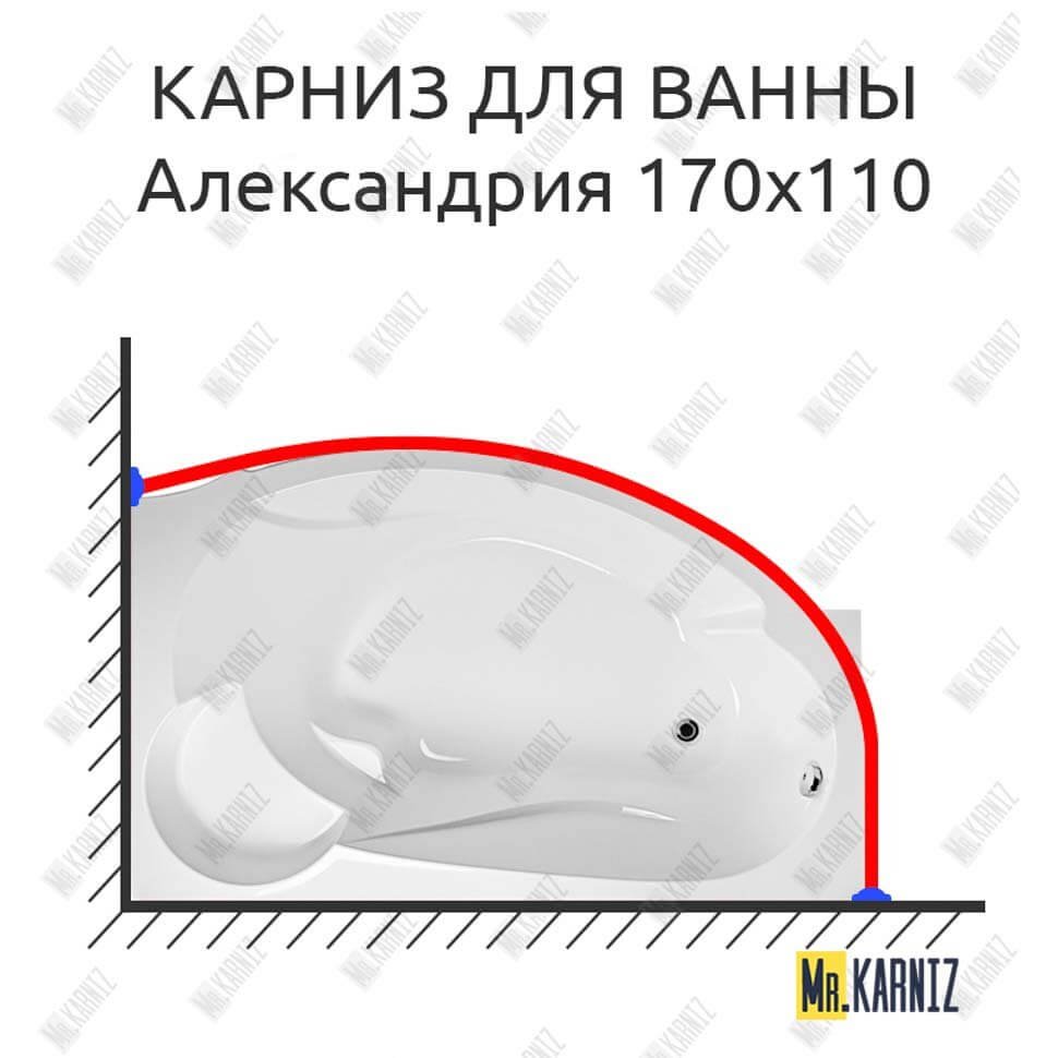 Карниз для ванны Eurolux Александрия 170х110 Усиленный 20 мм MrKARNIZ Карниз для ванны Eurolux Александрия 170х110 Усиленный 20 мм MrKARNIZ