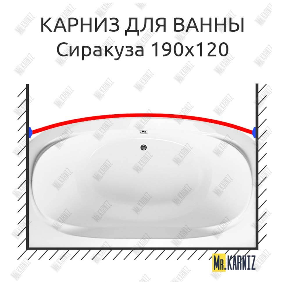 Карниз для ванны Aquavita Сиракуза Передний борт 190х120 Усиленный 25 мм MrKARNIZ Карниз для ванны Aquavita Сиракуза Передний борт 190х120 Усиленный 25 мм MrKARNIZ