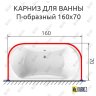 Карниз для ванны П-образный 160х70 Усиленный 20 мм MrKARNIZ фото 2