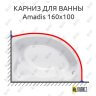 Карниз для ванны Kolpa-San Amadis 160х100 Усиленный 25 мм MrKARNIZ фото 1