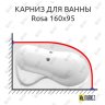 Карниз для ванны Ravak Rosa 160х95 Усиленный 20 мм MrKARNIZ фото 1