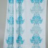 Штора для ванной DAMASK голубая фото 2