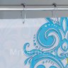 Штора для ванной DAMASK голубая фото 3