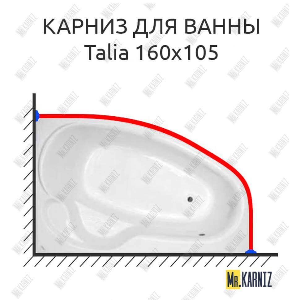 Карниз для ванны THERMOLUX TALIA 160х105 Усиленный 25 мм MrKARNIZ Карниз для ванны THERMOLUX TALIA 160х105 Усиленный 25 мм MrKARNIZ