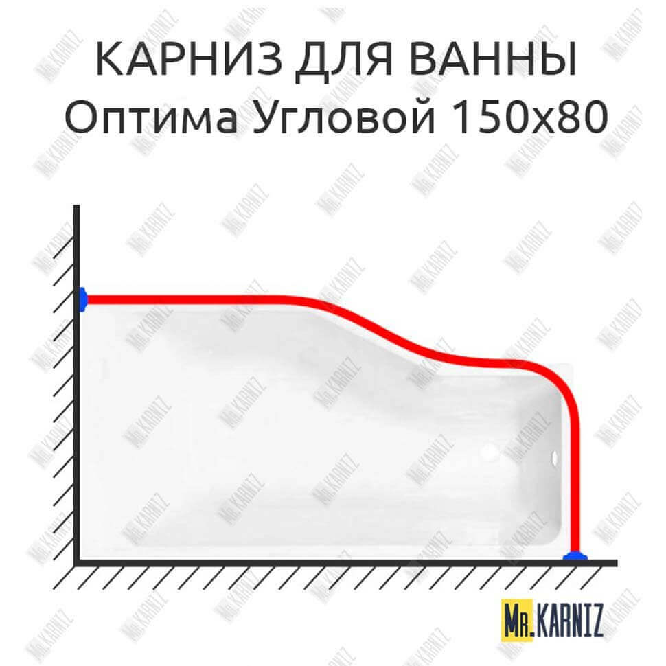 Карниз для ванны Sensea Оптима Угловой 150х80 Усиленный 25 мм MrKARNIZ Карниз для ванны Sensea Оптима Угловой 150х80 Усиленный 25 мм MrKARNIZ