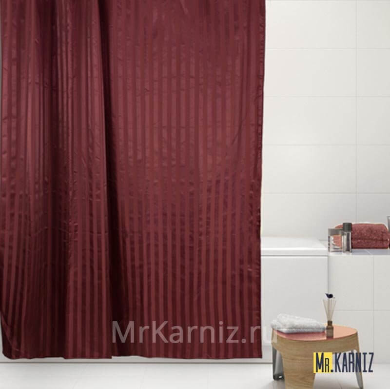 Штора для ванной BIG бордовая