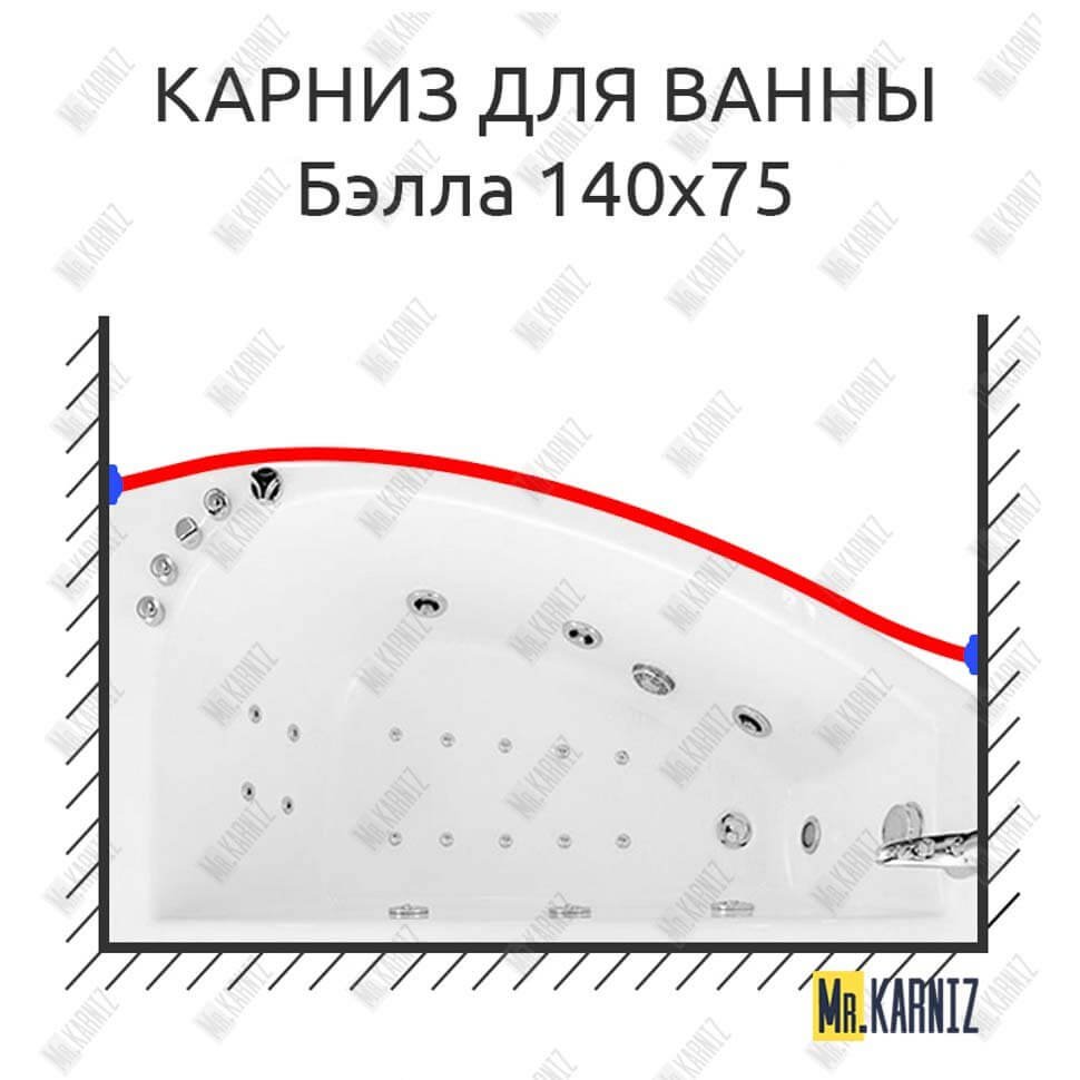 Карниз для ванны Triton Бэлла Передний борт 140х75 Усиленный 20 мм MrKARNIZ Карниз для ванны Triton Бэлла Передний борт 140х75 Усиленный 20 мм MrKARNIZ