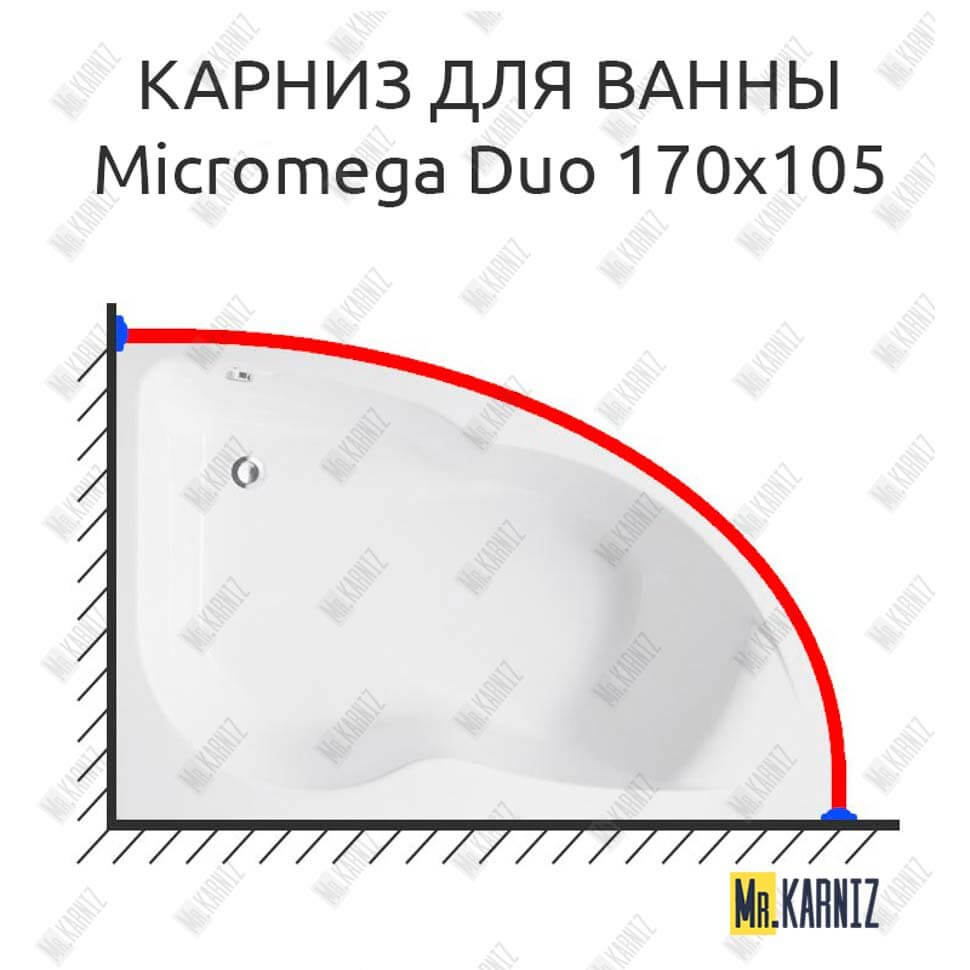 Карниз для ванны Jacob Delafon Micromega Duo 170х105 Усиленный 25 мм MrKARNIZ Карниз для ванны Jacob Delafon Micromega Duo 170х105 Усиленный 25 мм MrKARNIZ