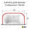 Карниз для ванны П-образный 140х90 Усиленный 25 мм MrKARNIZ фото 2