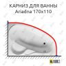 Карниз для ванны Relisan Ariadna 170х110 Усиленный 25 мм MrKARNIZ фото 1