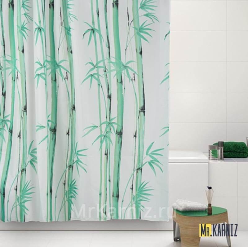 Штора для ванной Bamboo leaf II Штора для ванной Bamboo leaf II